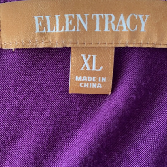 Ellen Tracy Purple & White Tunic - Picture 7 of 9
